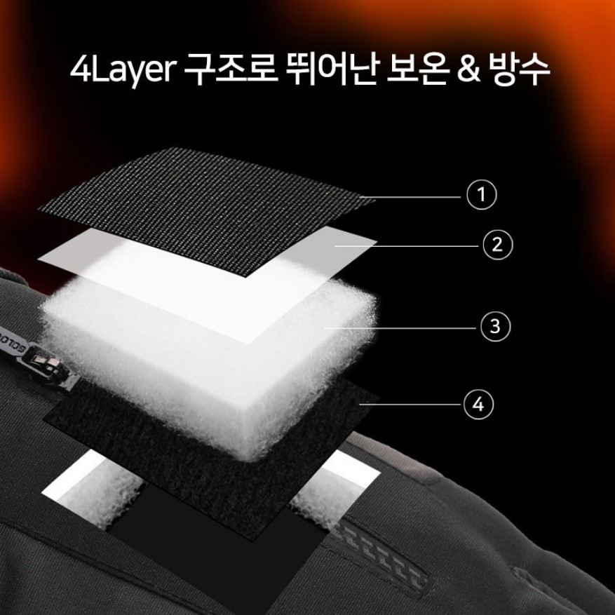 스키장갑 방한 패딩 보드 겨울 아이스링크 빙상 등산 혹한기 터치 방수 - 상세 이미지 2