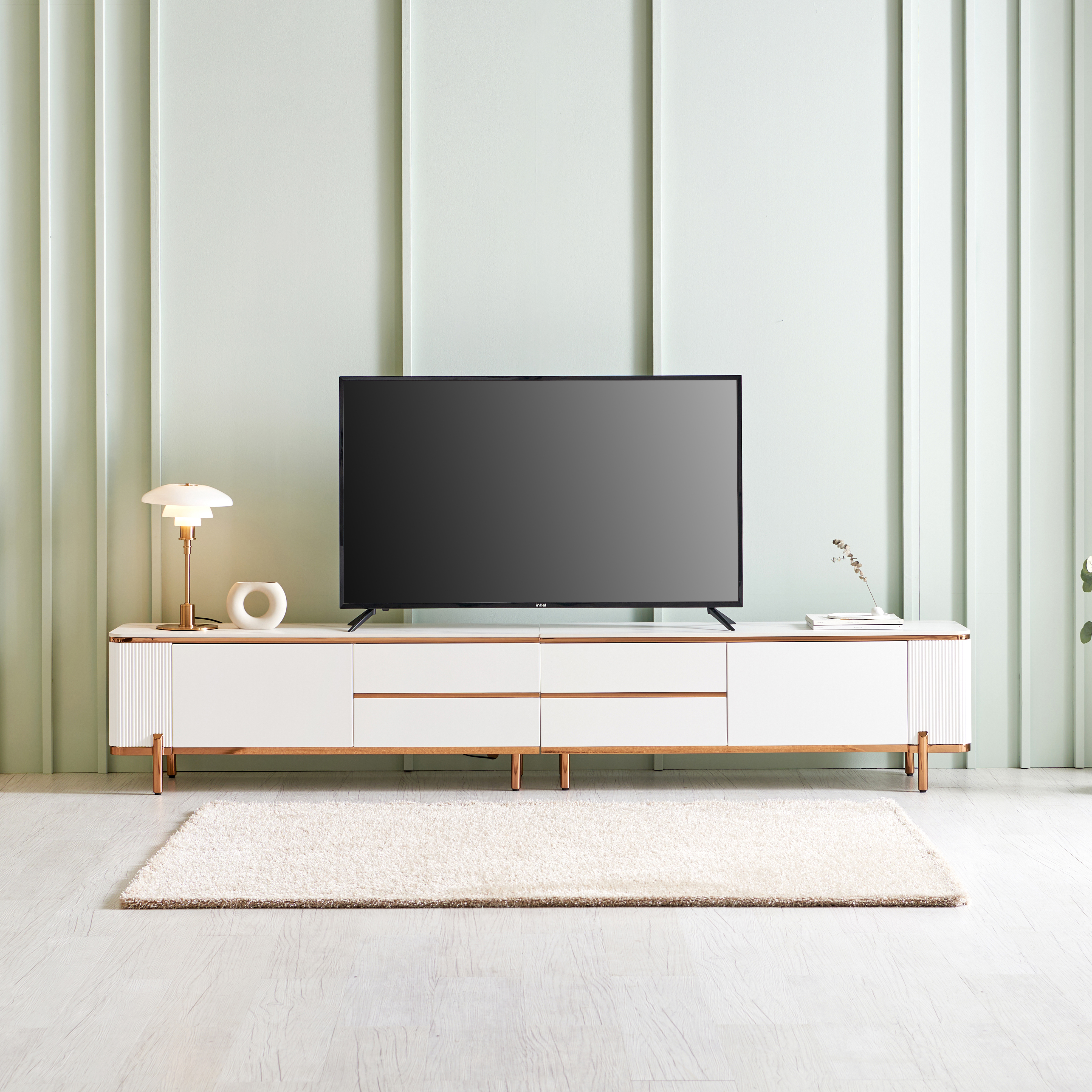 소피아 통 세라믹거실장 85인치 대형 TV 티비다이 2600