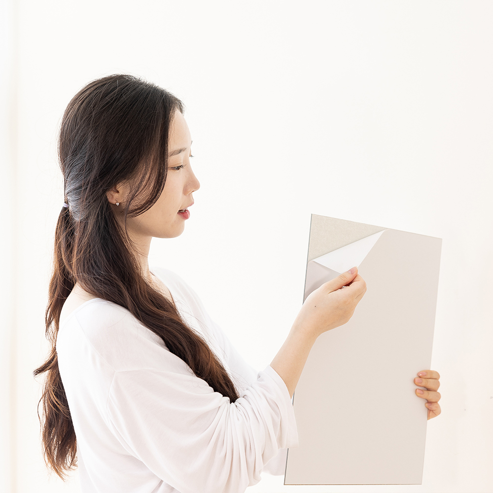 할메이드 붙이는 아크릴 거울 벽걸이 안전 욕실 화장대 거울 30x30