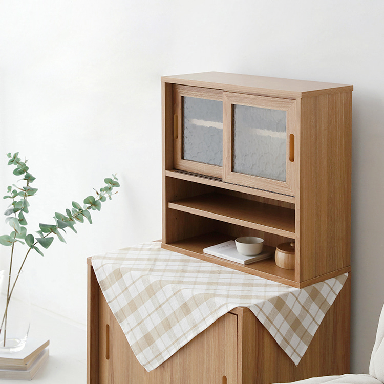 MUNIE 미니수납장 2문 C형 485x200x490mm, 2단, 화이트파인베니어 9120.1774