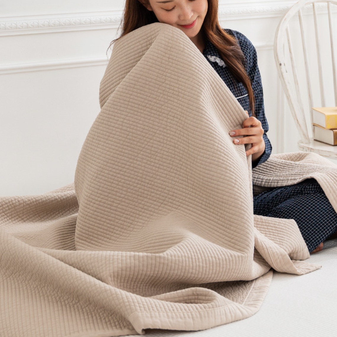 가벼운 자가 발열 이불 얇은 먼지안나는이불