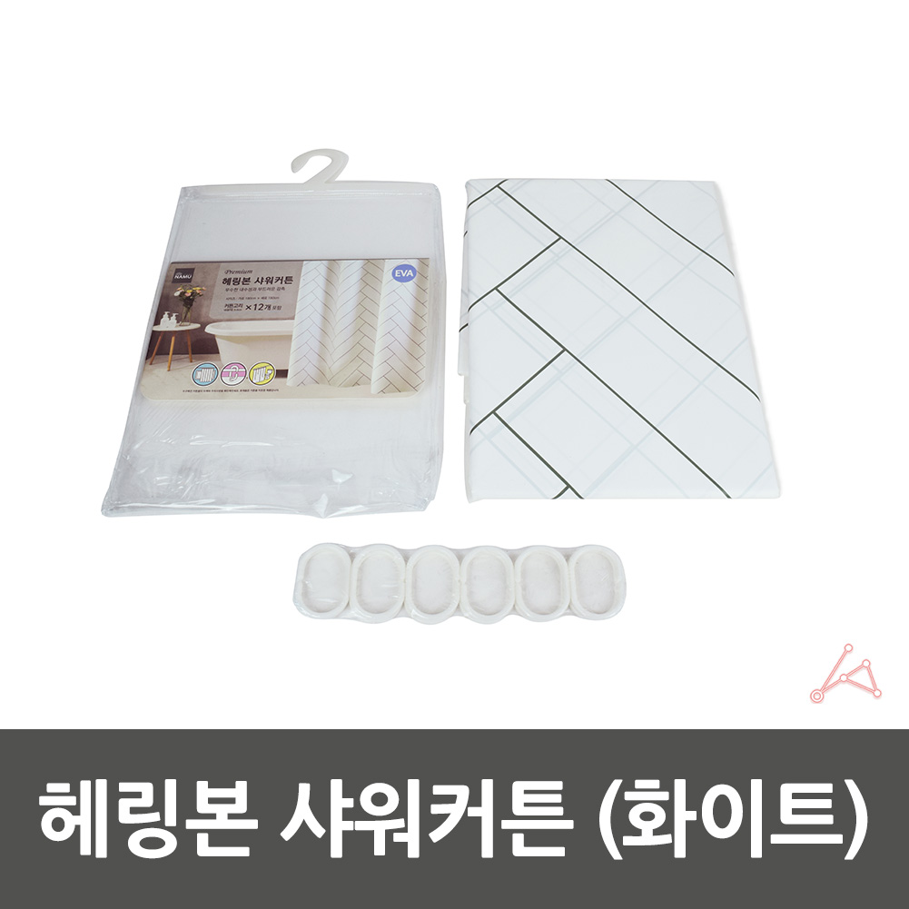 샤워실 커튼 방수 샤워 욕실 욕조 화장실 반투명 흰색 B - 상세 이미지 2