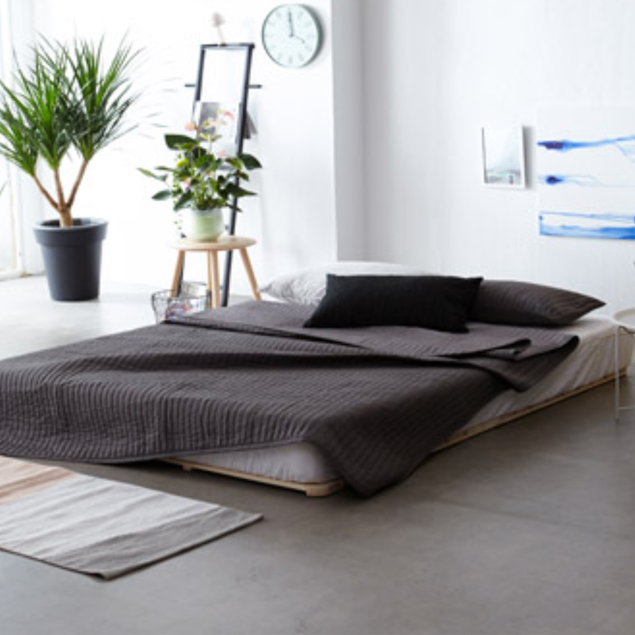 접이식 침대 프레임 SS 하단 매트리스 받침 침대 파운데이션 침대틀 낮은 저상