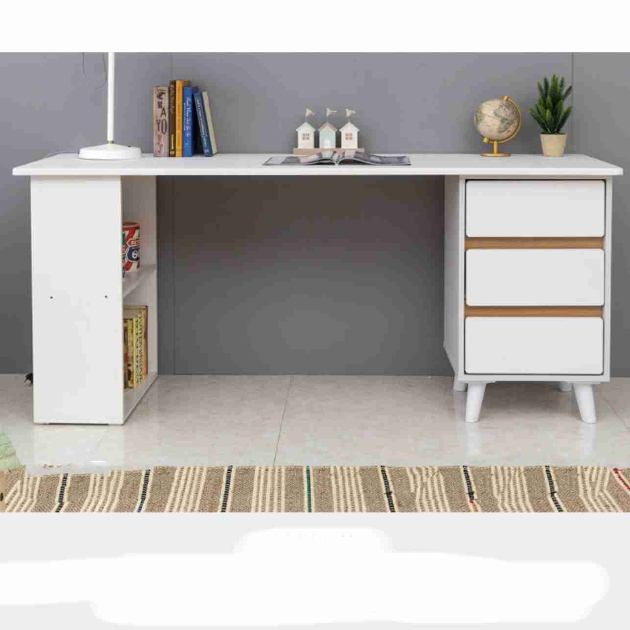 큰 넓은 공부방 긴책상 과외 와이드 책상 대학생 중 고등 학생 책상 겸 테이블 ㄷ자 1600