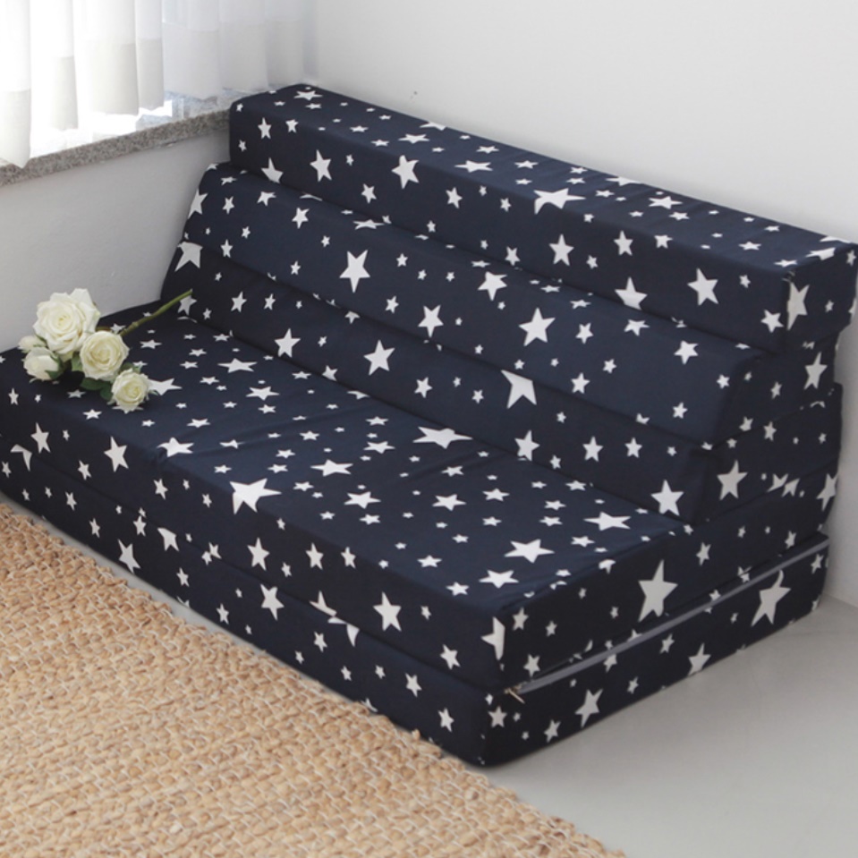 5단 접는 매트리스 바닥용 토퍼 원룸 자취생 맞춤 자취 매트리스 병원 자취방 손님용 간이