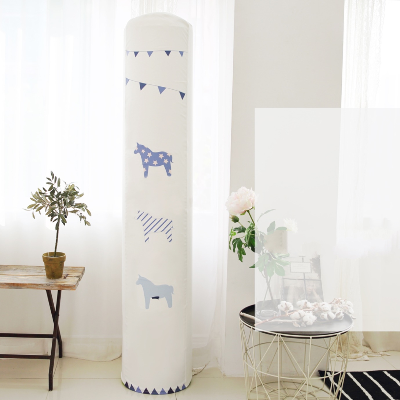 스탠드 에어컨 가림막 에어컨 차양막 에어컨 보관 커버 덥게 케이스 차단막 쉴드 가리개