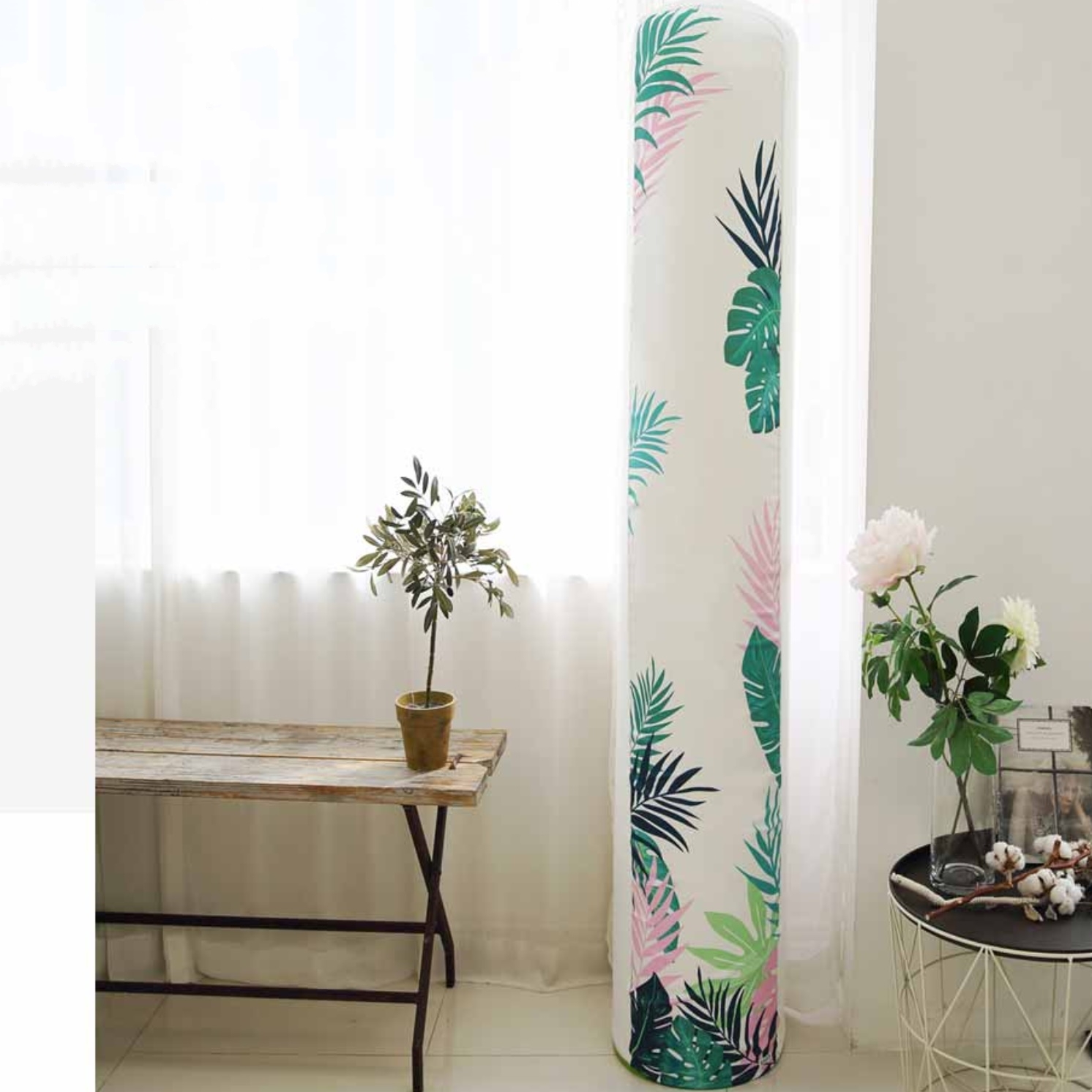 스탠드 에어컨 가림막 에어컨 차양막 케이스 차단막 쉴드 가리개 에어컨 보관 커버 덥게