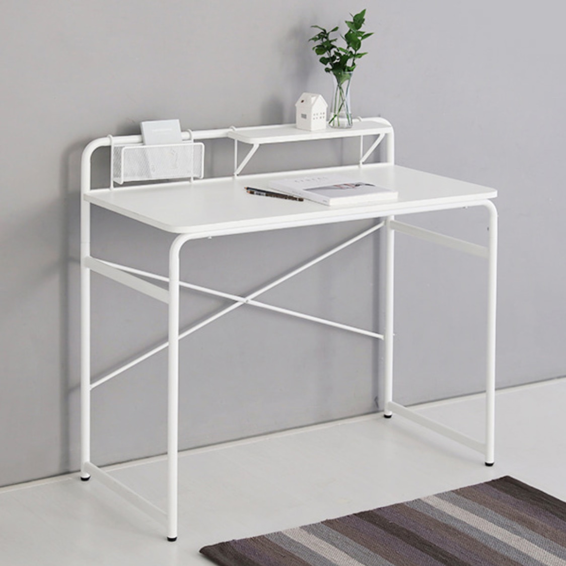 대학생 중 고등 학생 책상 겸 테이블 원룸책상 공부방 작은책상 소형 슬림 좁은 ㄷ자 맞춤