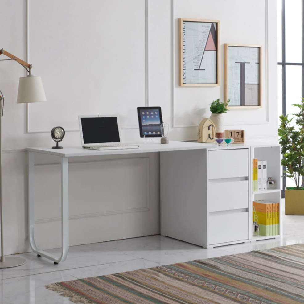 소형 공부방 대학생 원룸책상 슬림 좁은 ㄷ자 작은책상 1200