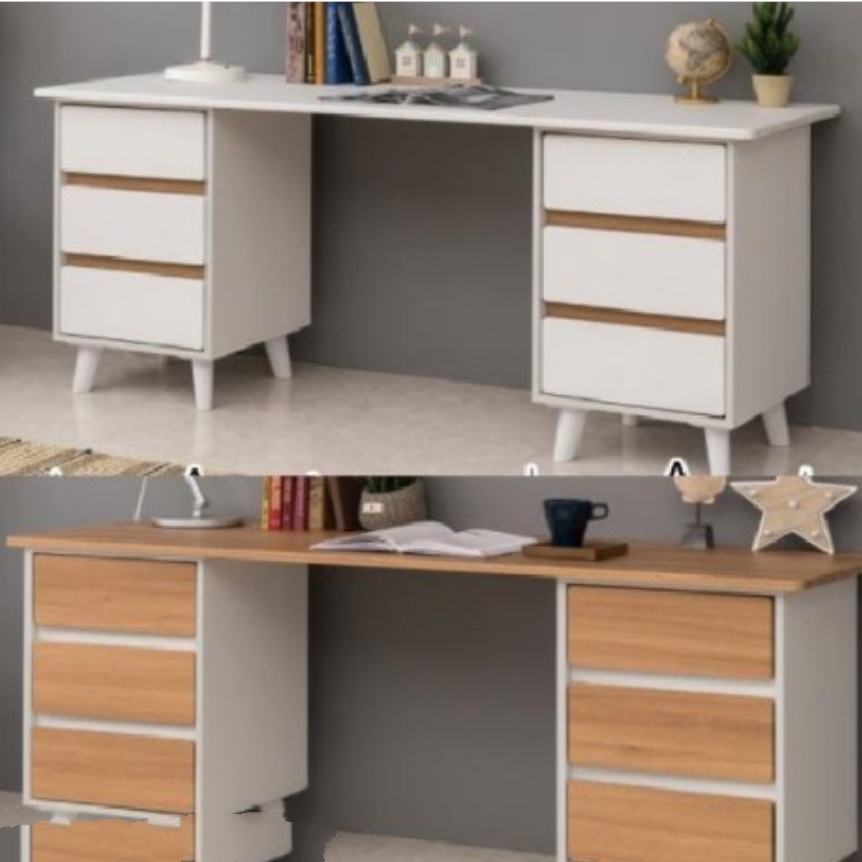 큰 넓은 긴책상 과외 와이드 책상 대학생 공부방 중 고등 학생 책상 겸 테이블 ㄷ자 1600