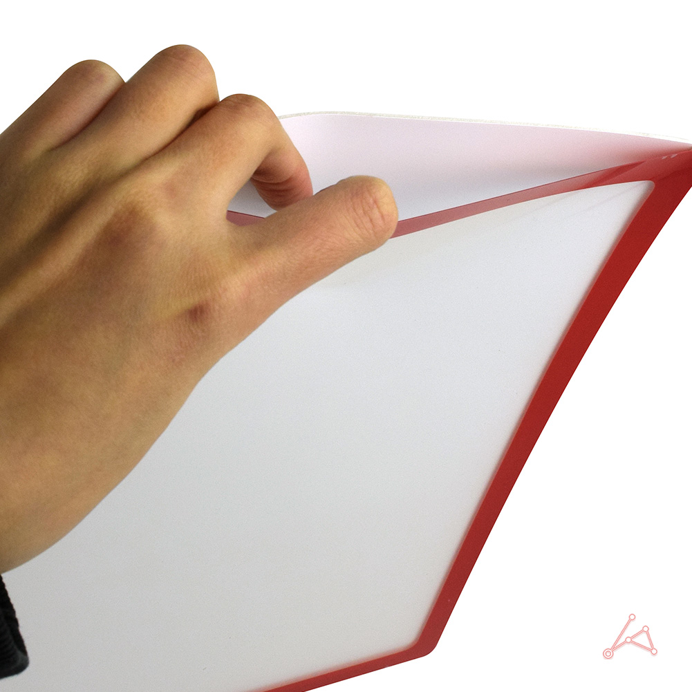 부착형 아크릴 꽂이 광고판 포켓 부착용꽂이판 pop a4 레드 - 상세 이미지 4