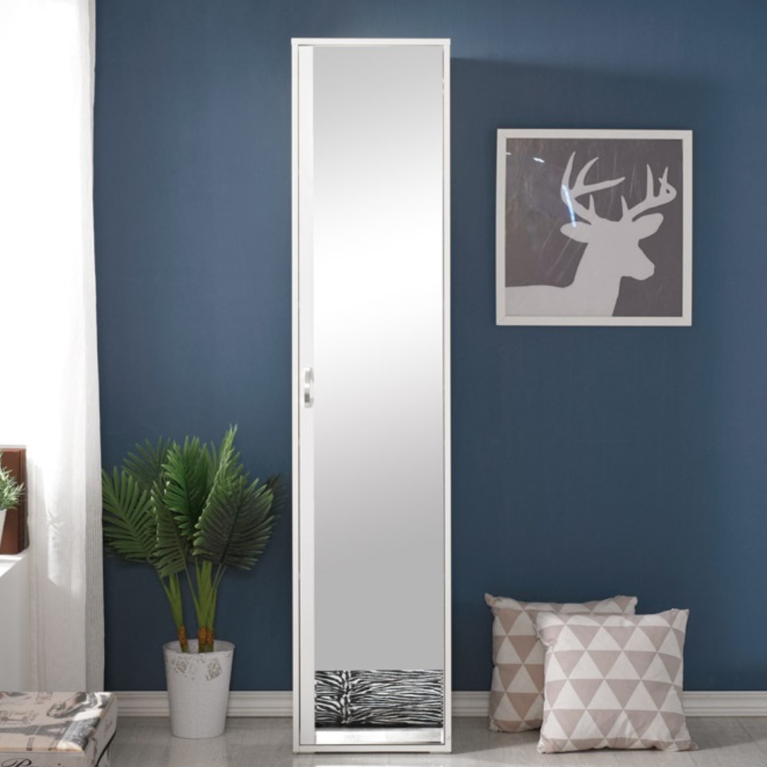 시스템수납장 400 간이 도어장 전면 전신거울수납장 - 상품 이미지