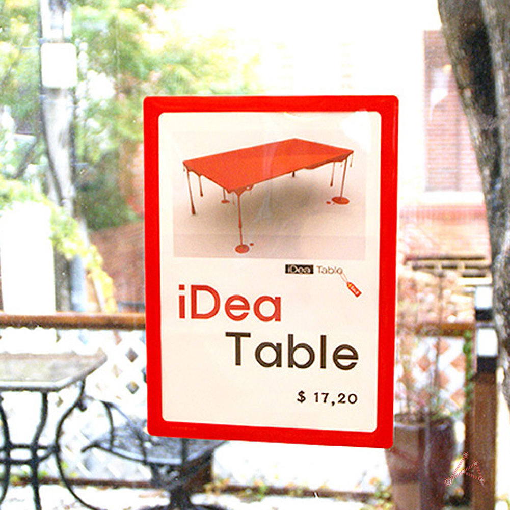 부착형 아크릴 꽂이 광고판 포켓 부착용꽂이판 pop a4 레드 - 상세 이미지 5