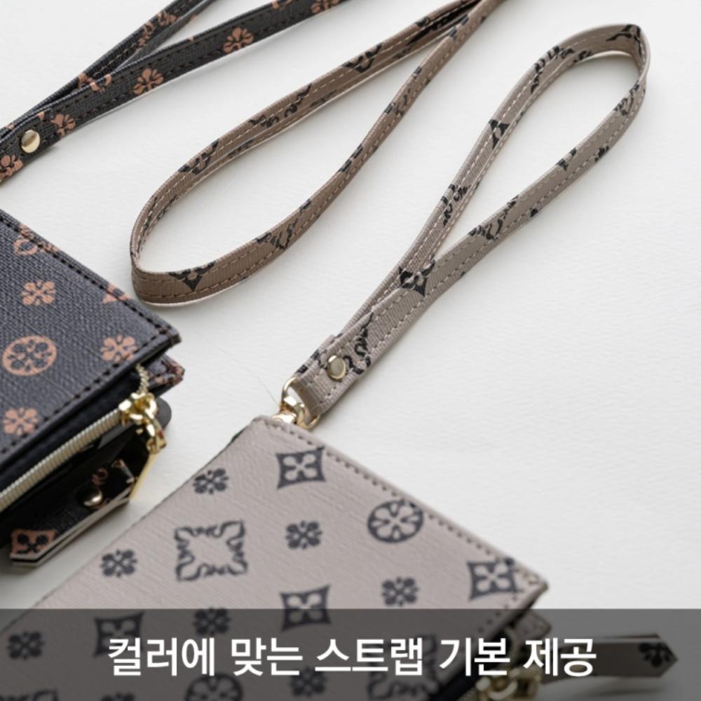 노블 카드수납 스트랩 가죽 지갑 케이스 블랙, 갤럭시 점프3 이미지 7