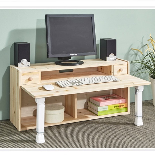 원목 거실 전면 책상 원룸 중고등학생 접이식 컴퓨터 조립형 책상 미니멀 청소년 책상