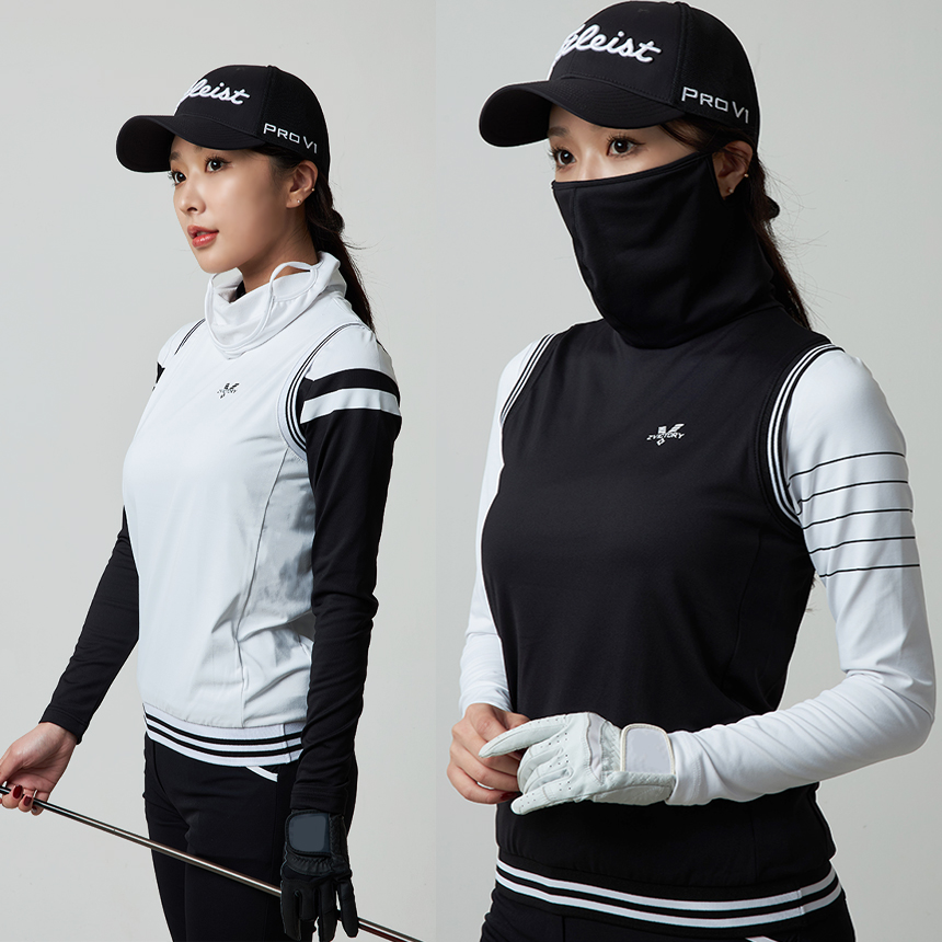 투빅토리 FW시즌 마스크형조끼 기모안감 VEST 여성골프웨어 - 상품 이미지