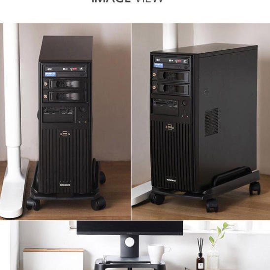 데스크탑트레이 컴퓨터본체선반 pc본체거치대 본체보관함 이미지 7