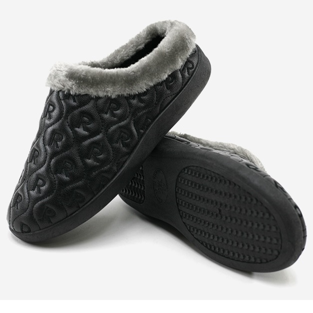 특이한 남자 방한화 블랙 겨울 방한 슬립온 남성 검정 스니커즈 발편한 털 고무신