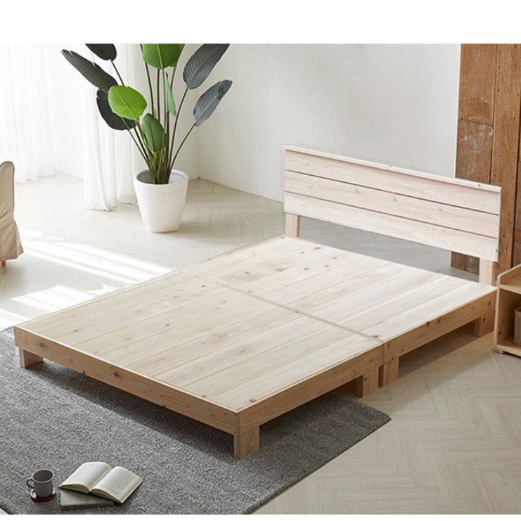 편백나무 평상 저상 침대 프레임 슈퍼싱글 낮은 침대 틀 SS 원목 매트리스 받침 대 깔판