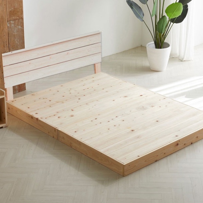 편백나무 원목 매트리스 받침 대 깔판 파레트 평상 저상 침대 프레임 퀸 낮은 침대 틀 Q