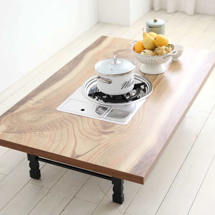 가정용 불판 테이블 접는 미니 불판 식탁 부탄가스 접이식 고기 테이블 밥상 1200 김건모