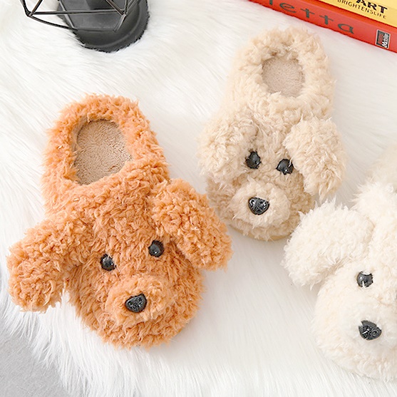 따뜻한 겨울용 커플 겨울 실외 슬리퍼 강아지 캠핑 털슬리퍼