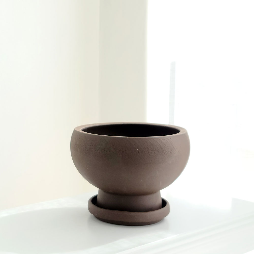 베하몰 테라원 초코 콤포트 트로피 D19x14cm (받침셋트) - 상세 이미지 2