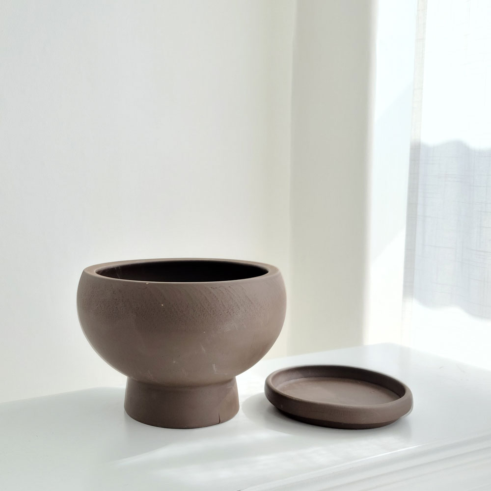 베하몰 테라원 초코 콤포트 트로피 D19x14cm (받침셋트) - 상세 이미지 3