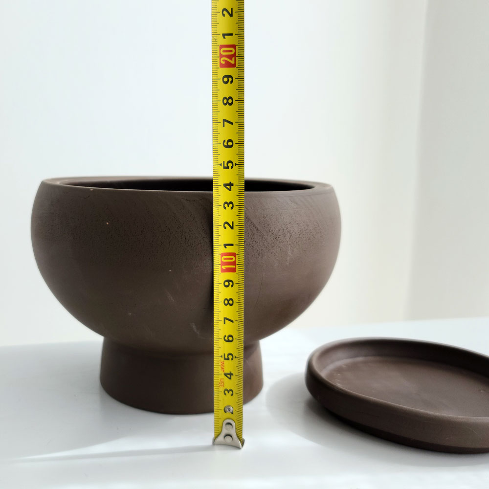 베하몰 테라원 초코 콤포트 트로피 D19x14cm (받침셋트) - 상세 이미지 5