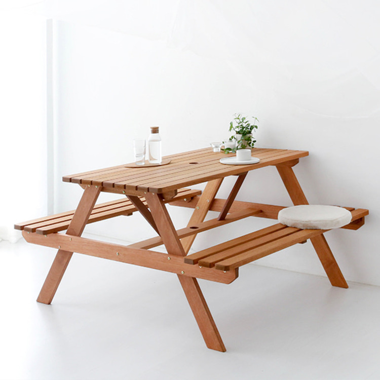 KEMIE 4인 원목야외테이블세트 XL8313