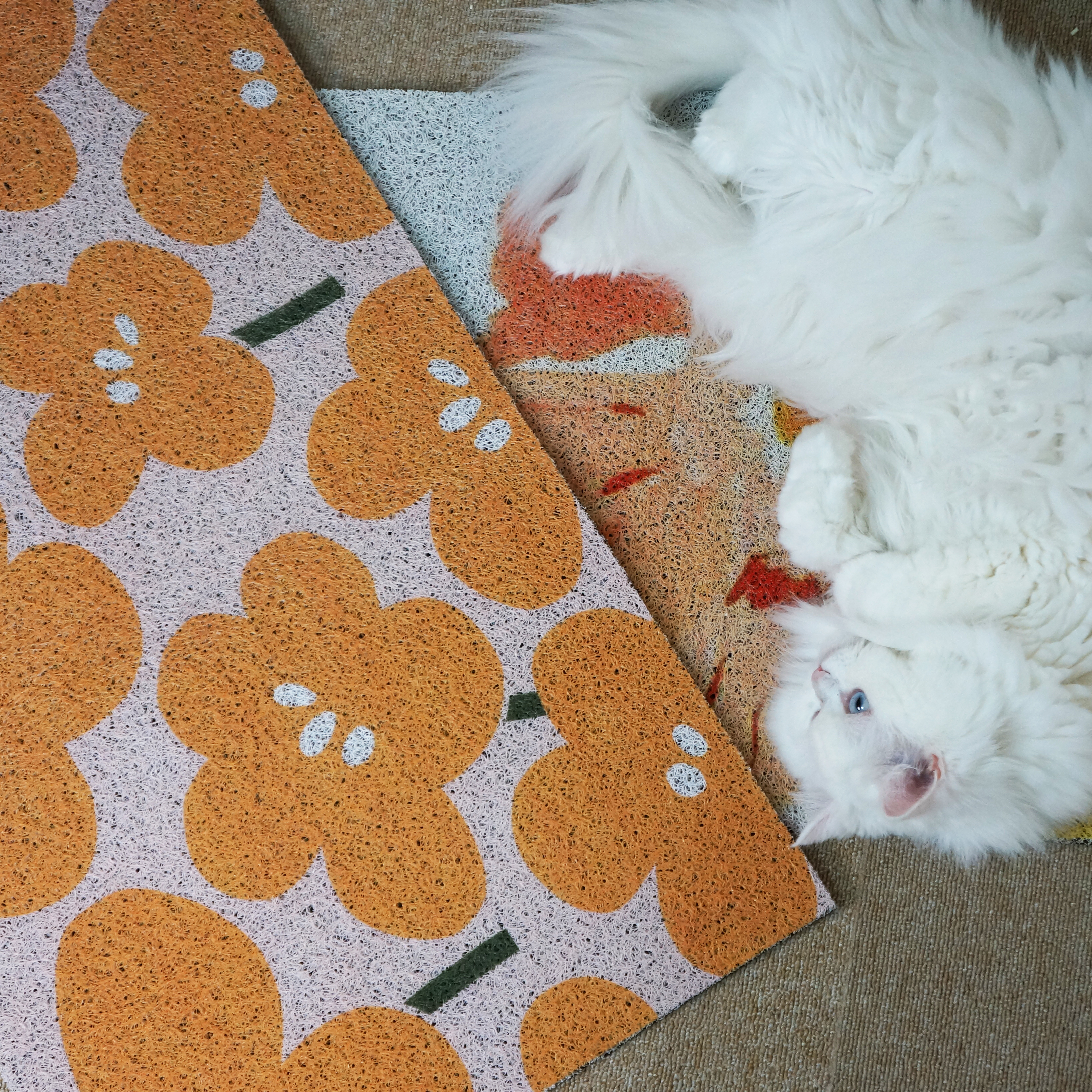 가티가티 고양이모래매트 사막화방지매트 오렌지블로썸