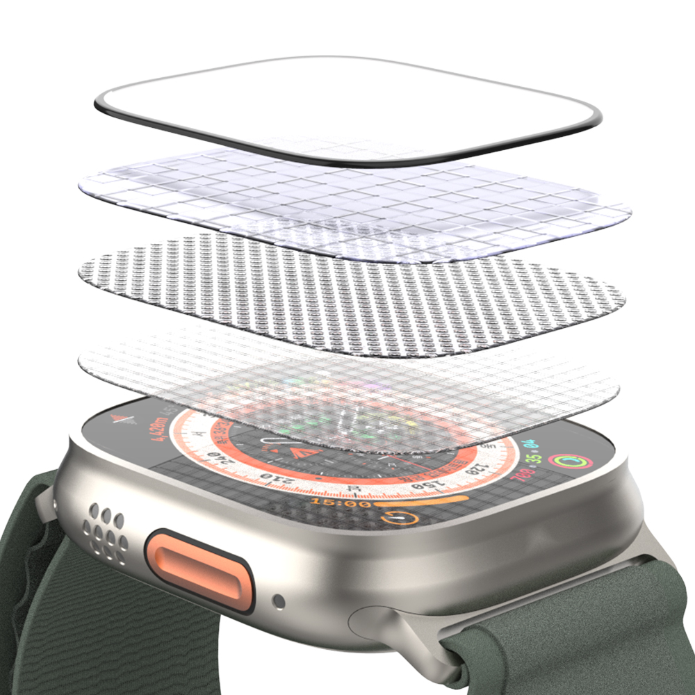 애플워치 울트라 풀커버 베젤 강화유리 액정보호필름 2매 - 상세 이미지 5