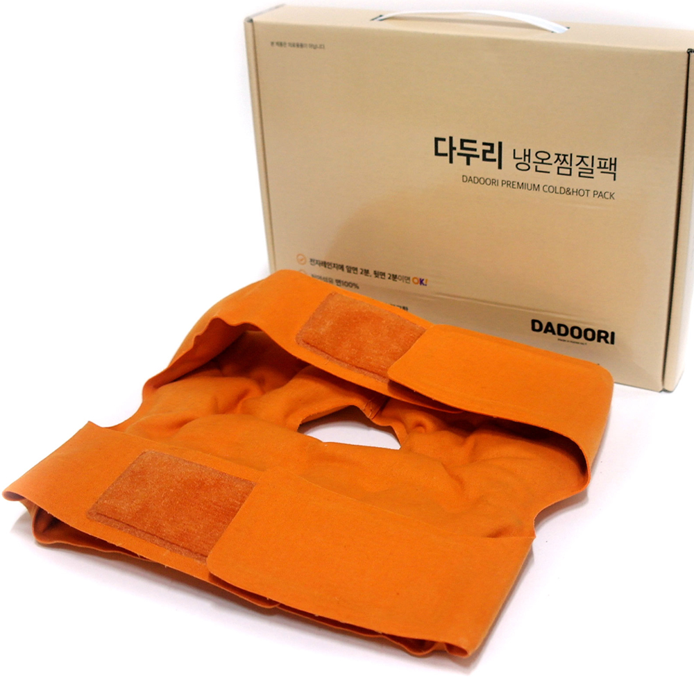 다두리 찜질팩 면 황토 냉온 온열 배 목 등 핫팩 찜팩 한의원 대형 - 상세 이미지 3