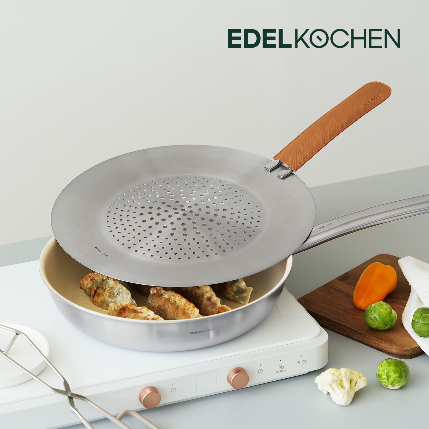 에델코첸 스텐 후라이팬덮개 냄비 뚜껑 프라이팬 멀티덮개 32cm