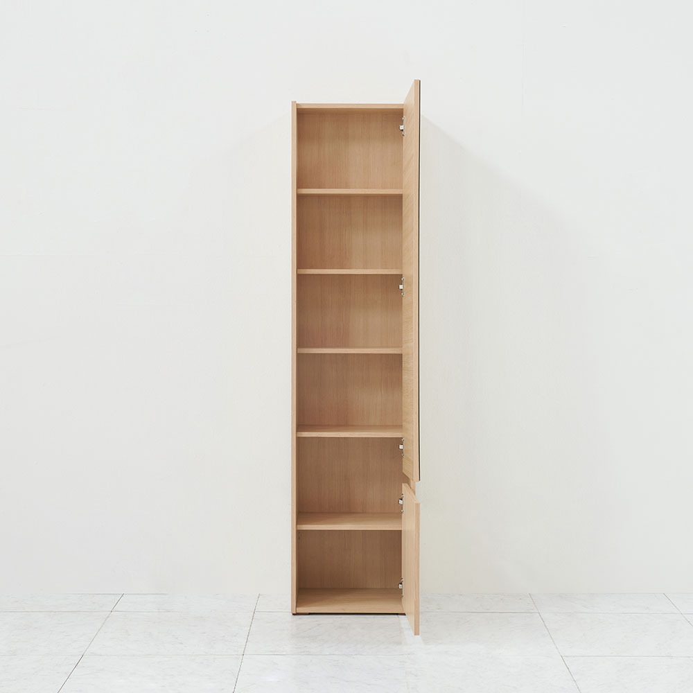 올굿퍼니처 보노 슬라이딩 전신 거울 수납 오픈형 아이보리, 400x295x1650