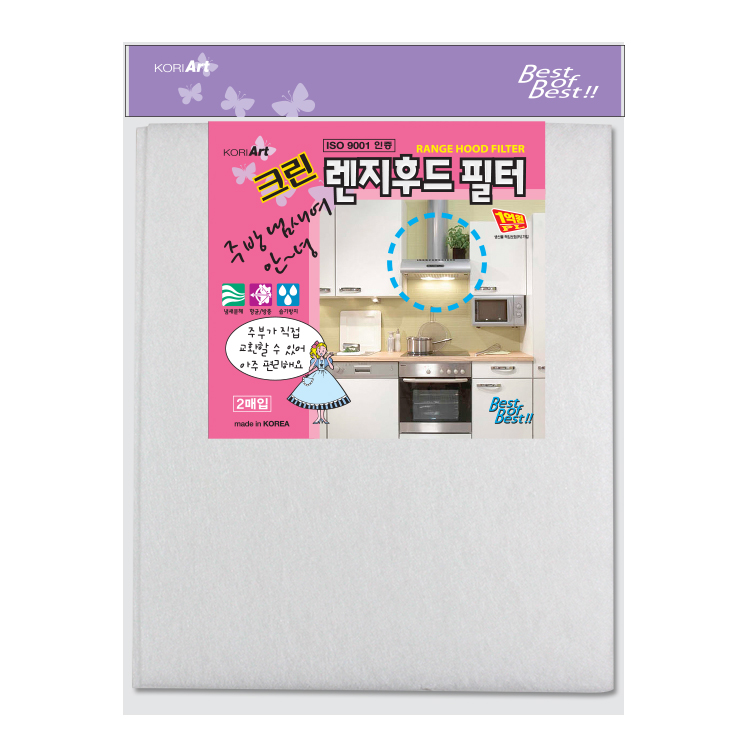 주방 가스렌지 후드필터 환풍기필터 2P 코텍 후드망 후드커버 (2127) - 메인 이미지