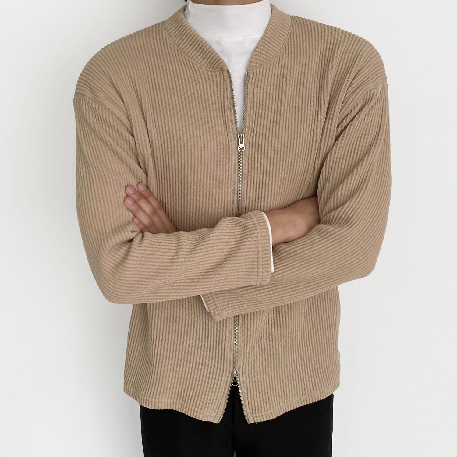 남자집업가디건 남자니트가디건 - 상세 이미지 2