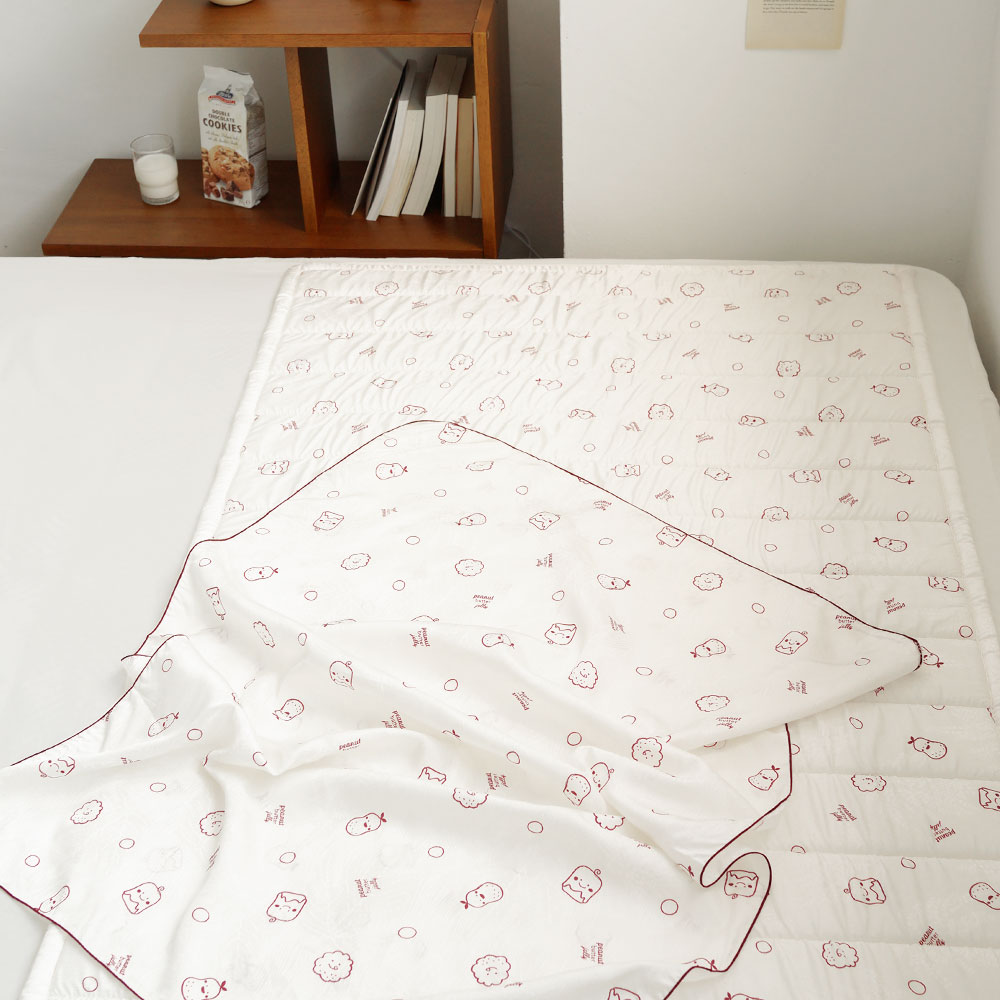 피넛버터젤리 캐릭터 3D 에어매쉬 인견 논슬립 아기 쿨매트 90x140