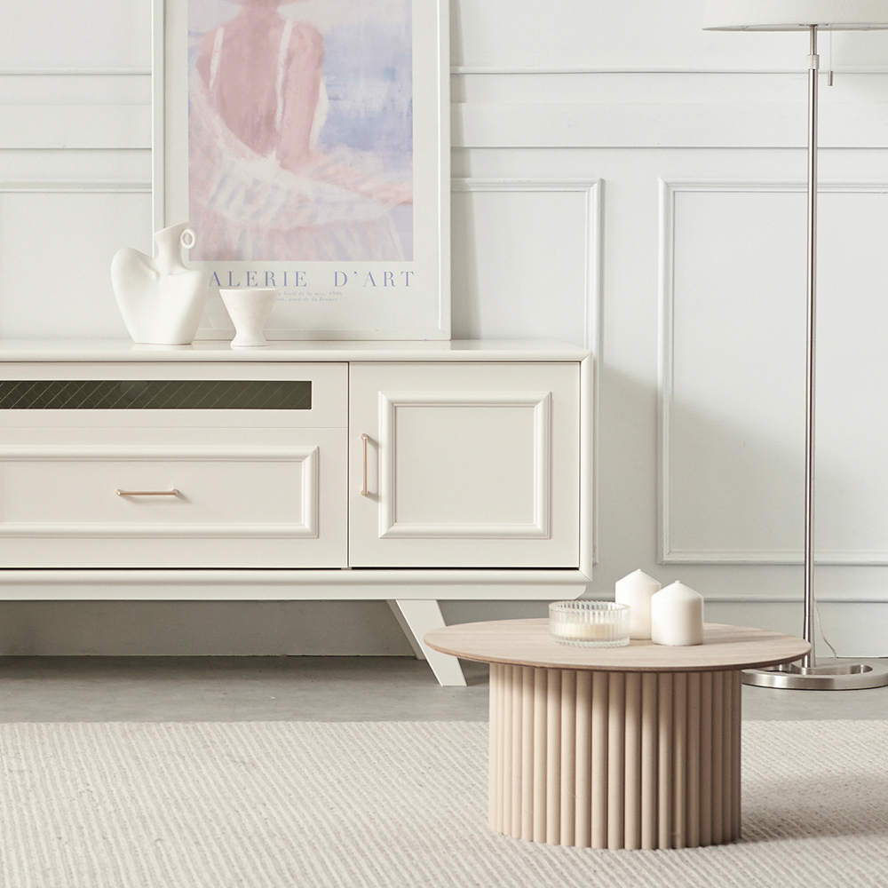 이브 웨인스코팅 TV 낮은 거실장 티비 다이 고급 서랍장 2000