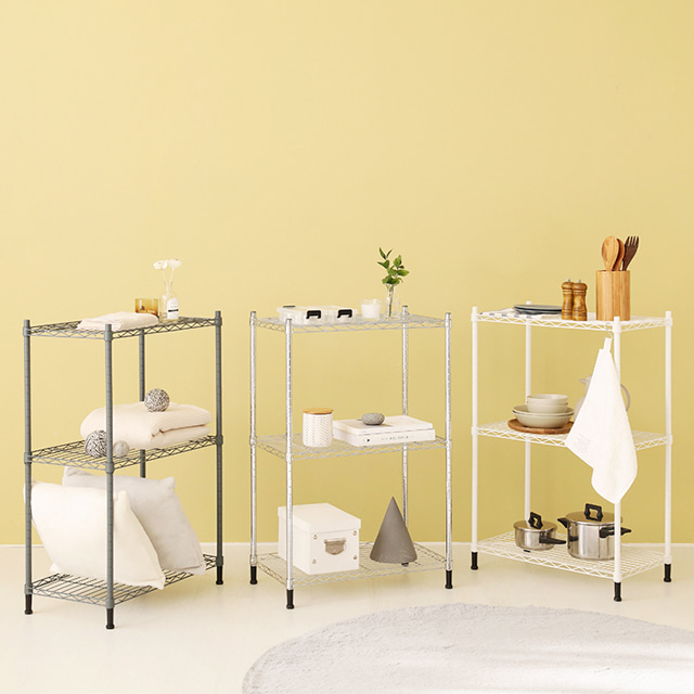 RACKEY 600 선반 600900 600x350x935mm, 3단, 화이트 3088.9856 - 상세 이미지 5