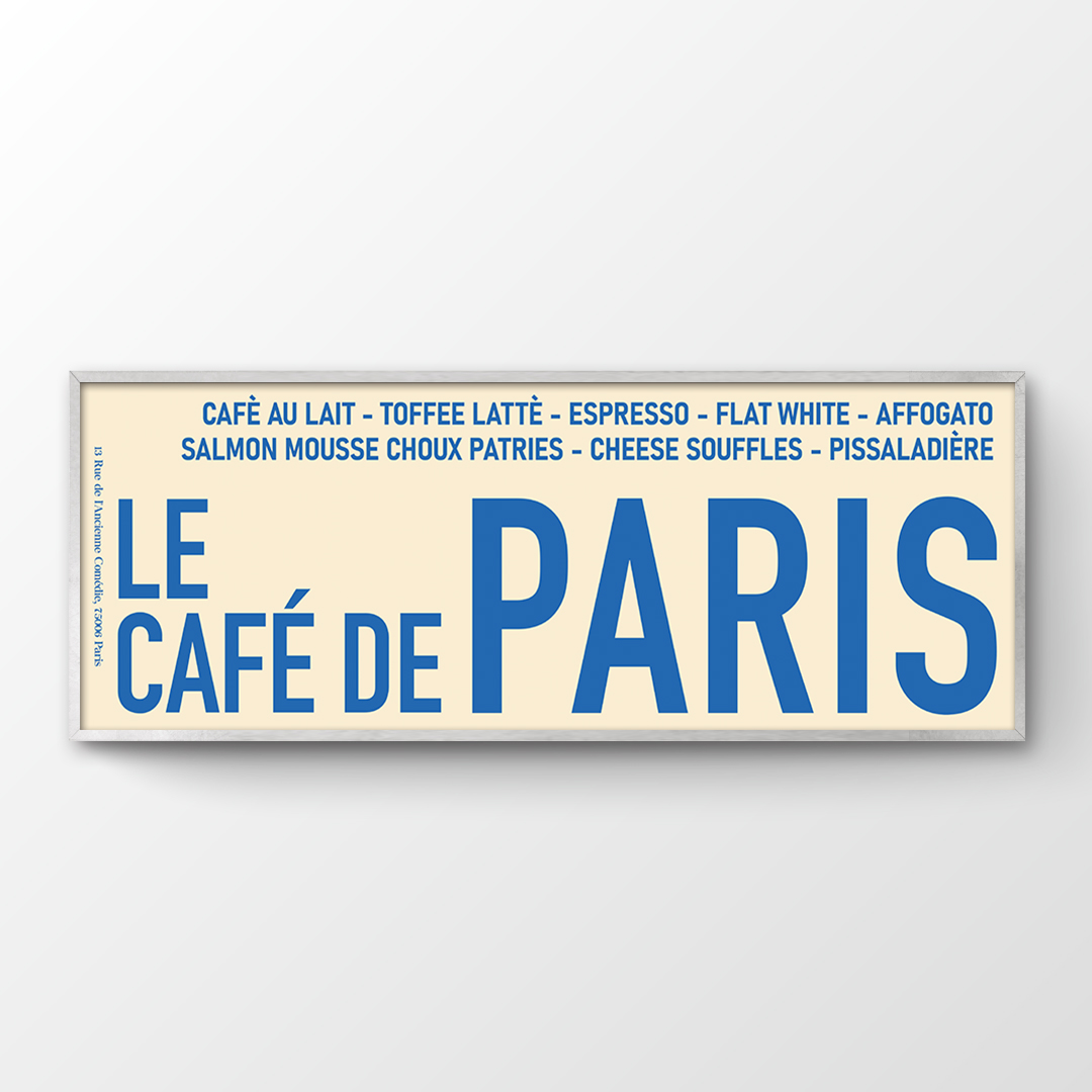 애시드로우 파리 카페 포스터 프렌치 타이포 홈카페 인테리어 액자 Paris - 상품 이미지