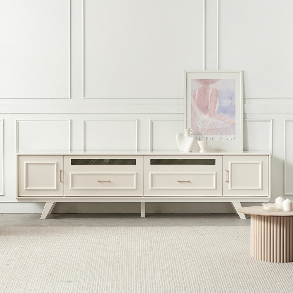 이브 웨인스코팅 TV 낮은 거실장 티비 다이 고급 서랍장 2000