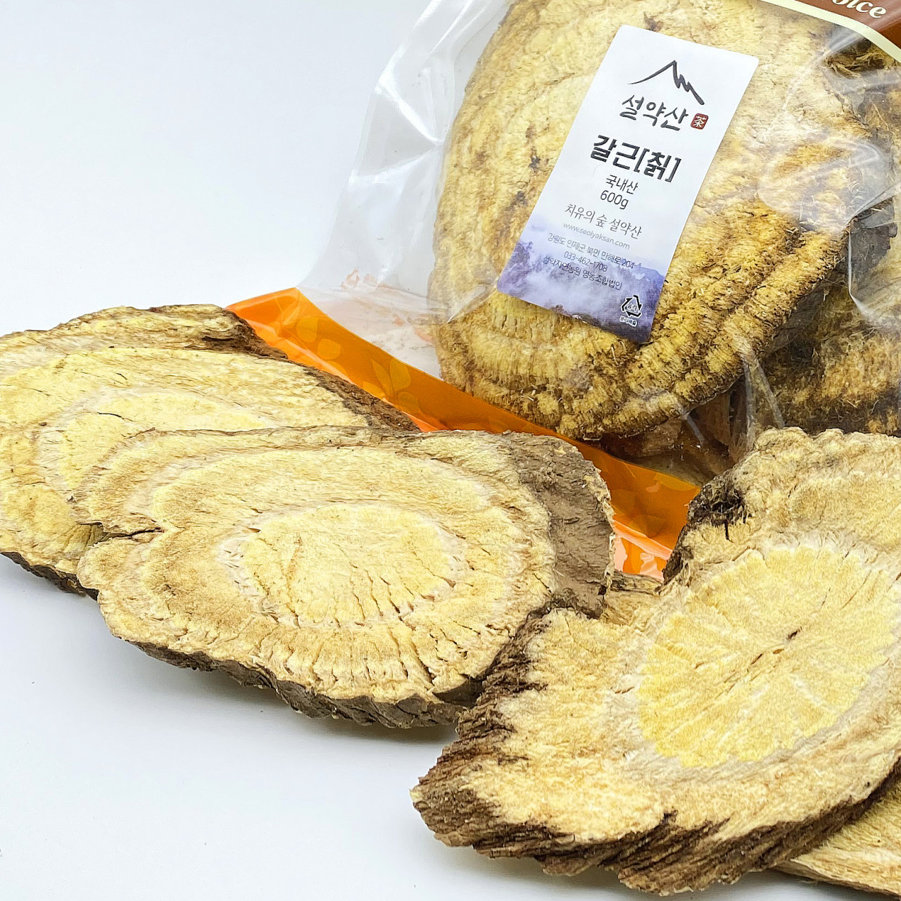 설약산 국산 자연산 건조 갈근 칡 600g 강원도 사회적경제 마을기업 제품 이미지