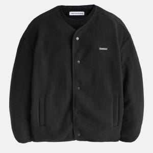 남성 후리스 자켓 양털 뽀글이 집업 겨울 오버핏 노카라 착용 후기 | 사이즈/핏 총정리 - 상품 이미지 4