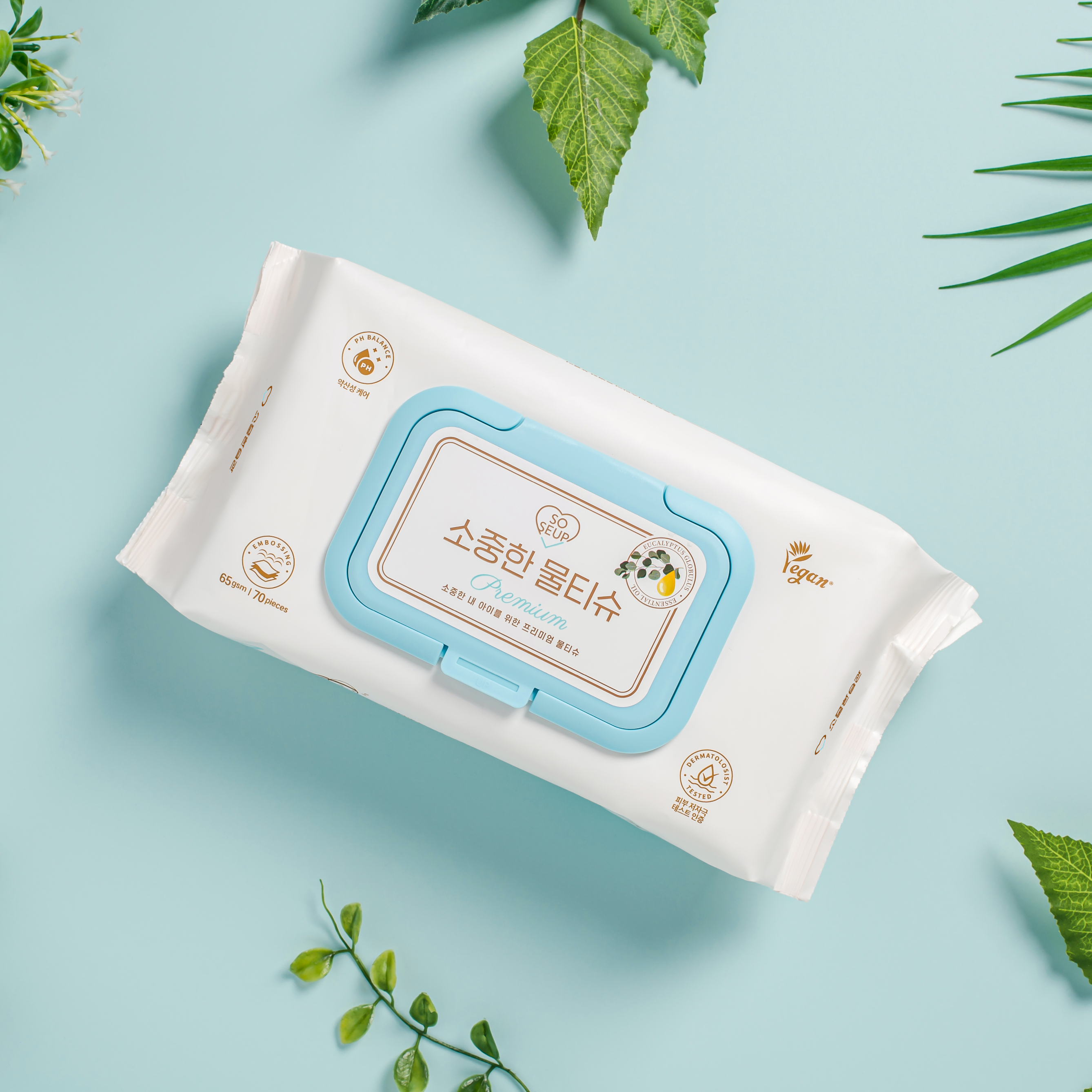 안심 비건 아기 물티슈 소중한습관 프리미엄 소중한 물티슈 신생아 유아 저자극 피부 테스트 70매 10팩