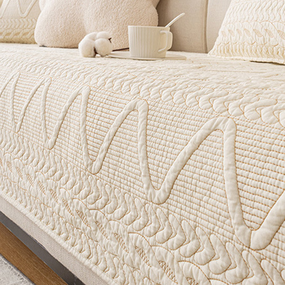 퀼팅 순면 논슬립 쇼파패드 누빔 흙 돌 넓은 돌쇼파토퍼 소파커버 단품 3인용 65x180