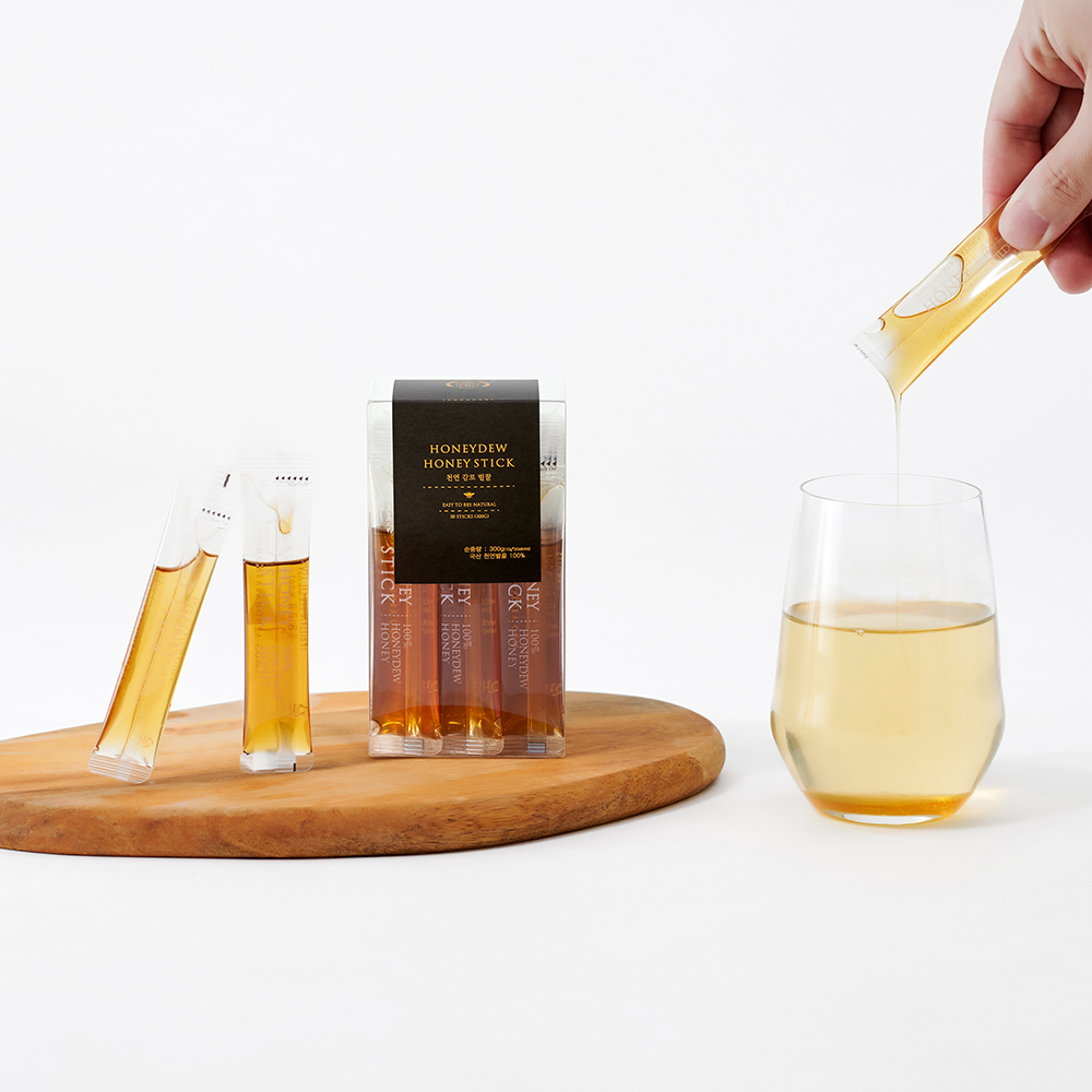 허니바이허니 자연 벌꿀 스틱 90포입 국산 아카시아 선물 세트
