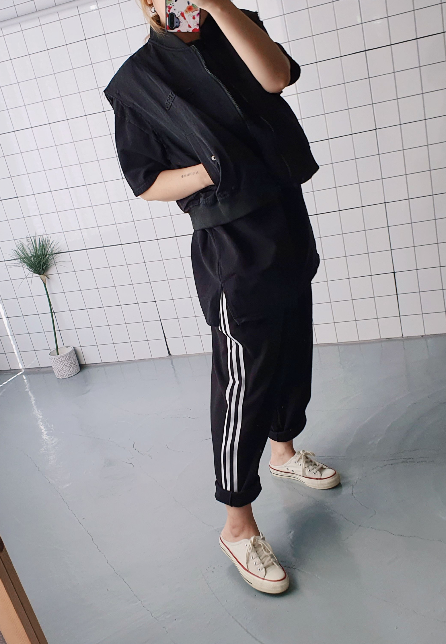 제이엠 와이드한 루즈핏 배기 트레이닝 바지 이미지 4