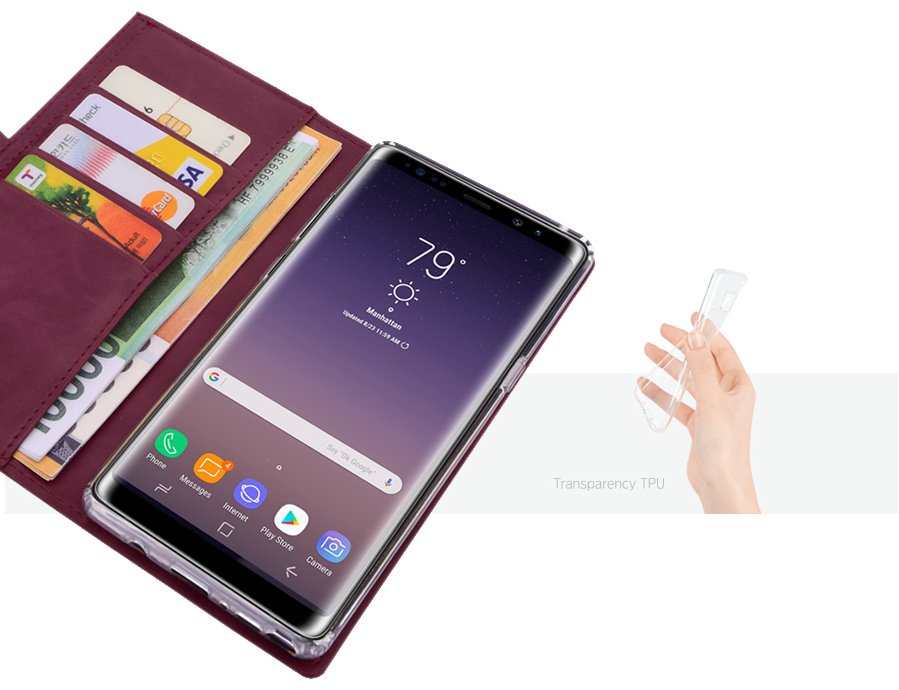 갤럭시A34 5G 지퍼 다이어리 핸드폰 지갑 핸드백 케이스 - 상세 이미지 3