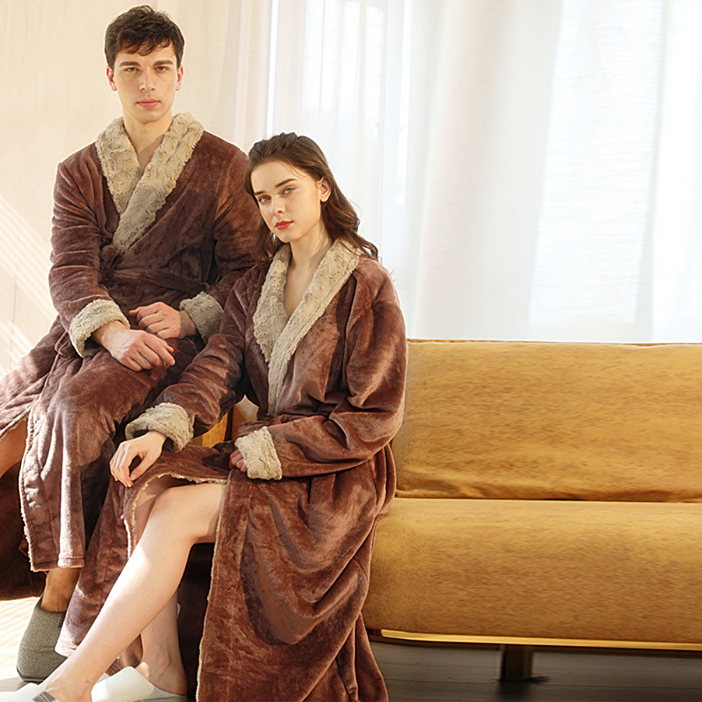 수면가운 극세사로브 벨벳 밍크 빅사이즈 커플 여성골프샤워가운